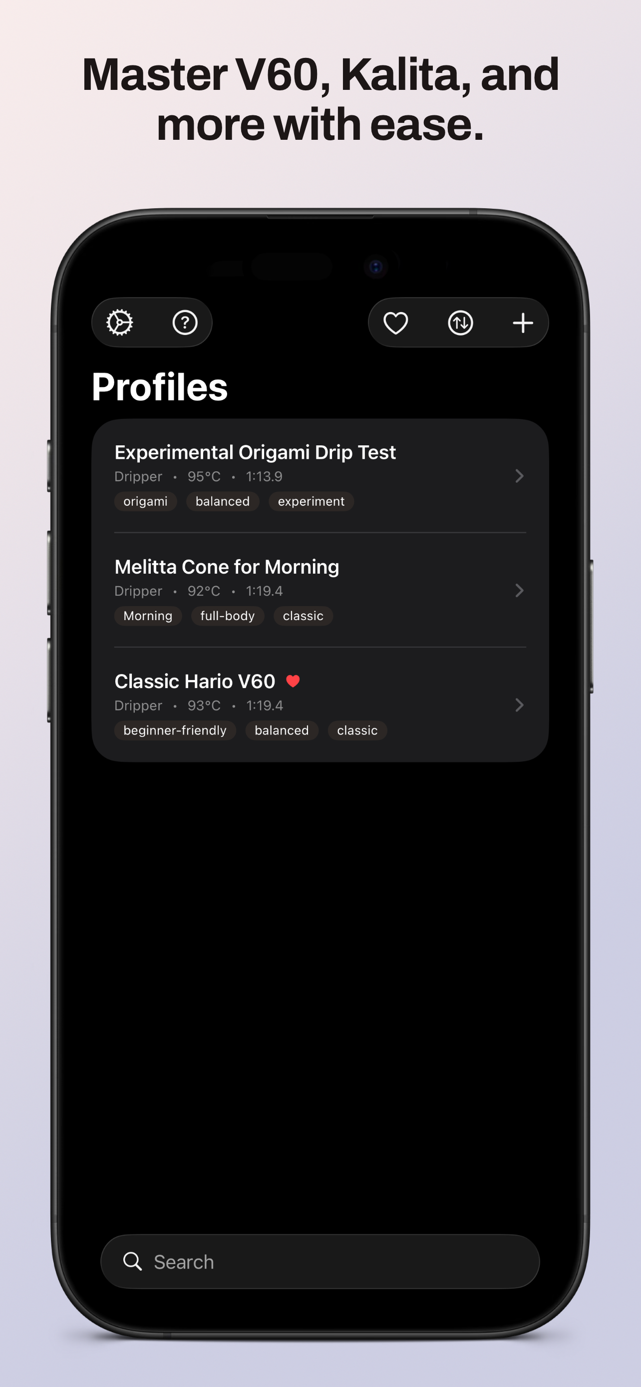 Profile List - Home Screen